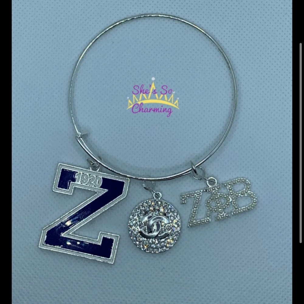 Zeta Phi Beta charm bracelets
